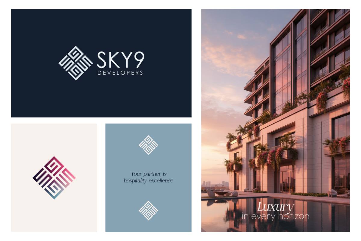 Sky 9 Brand Identity visual 3