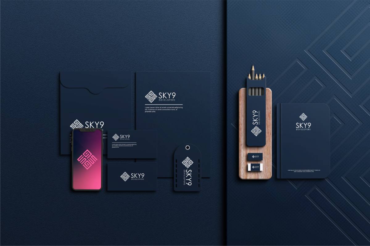 Sky 9 Brand Identity visual 12